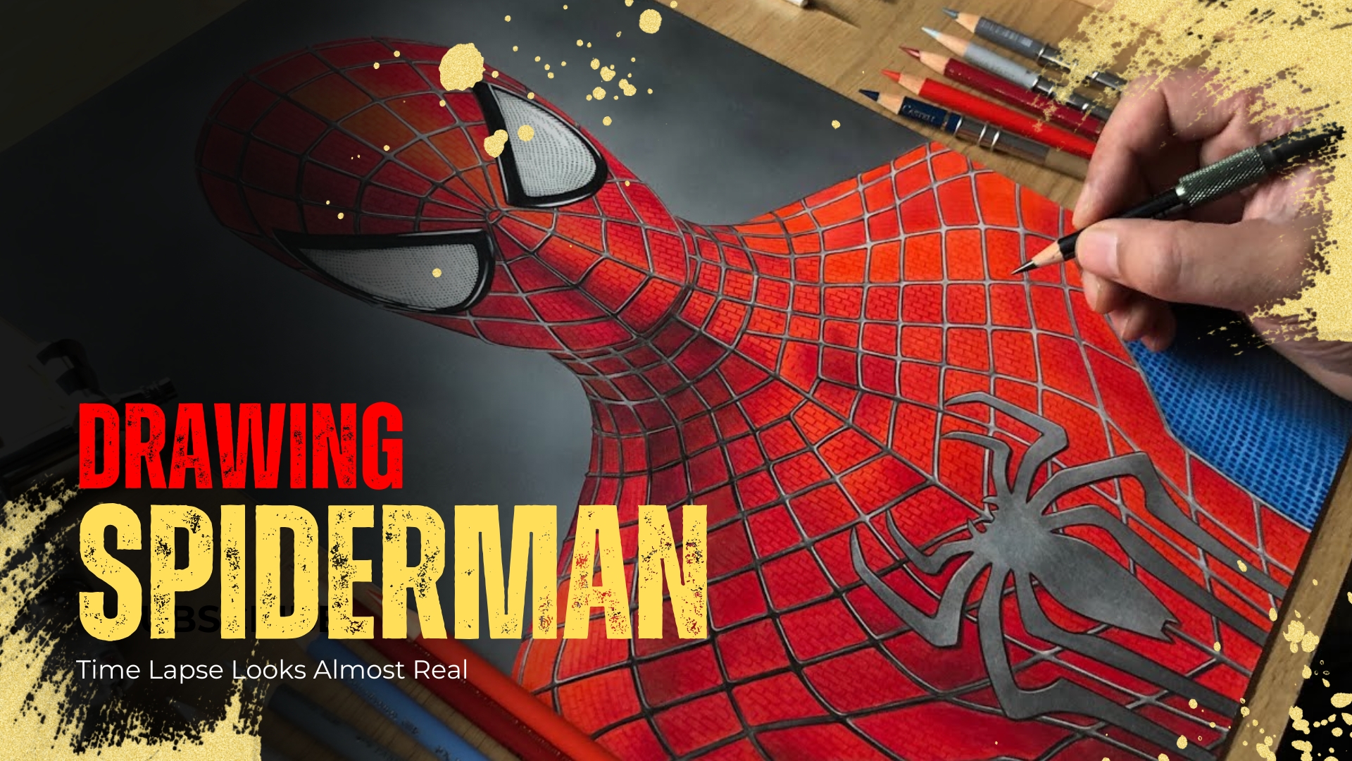 Spider-Man drawing time lapse looks almost real