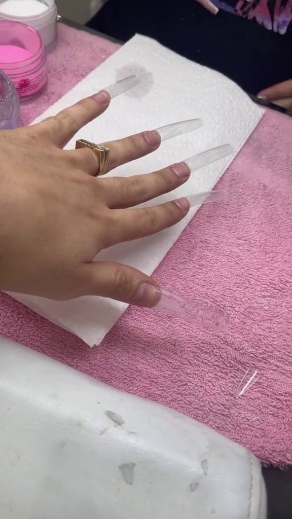 XXL pink kawaii nail set transformation