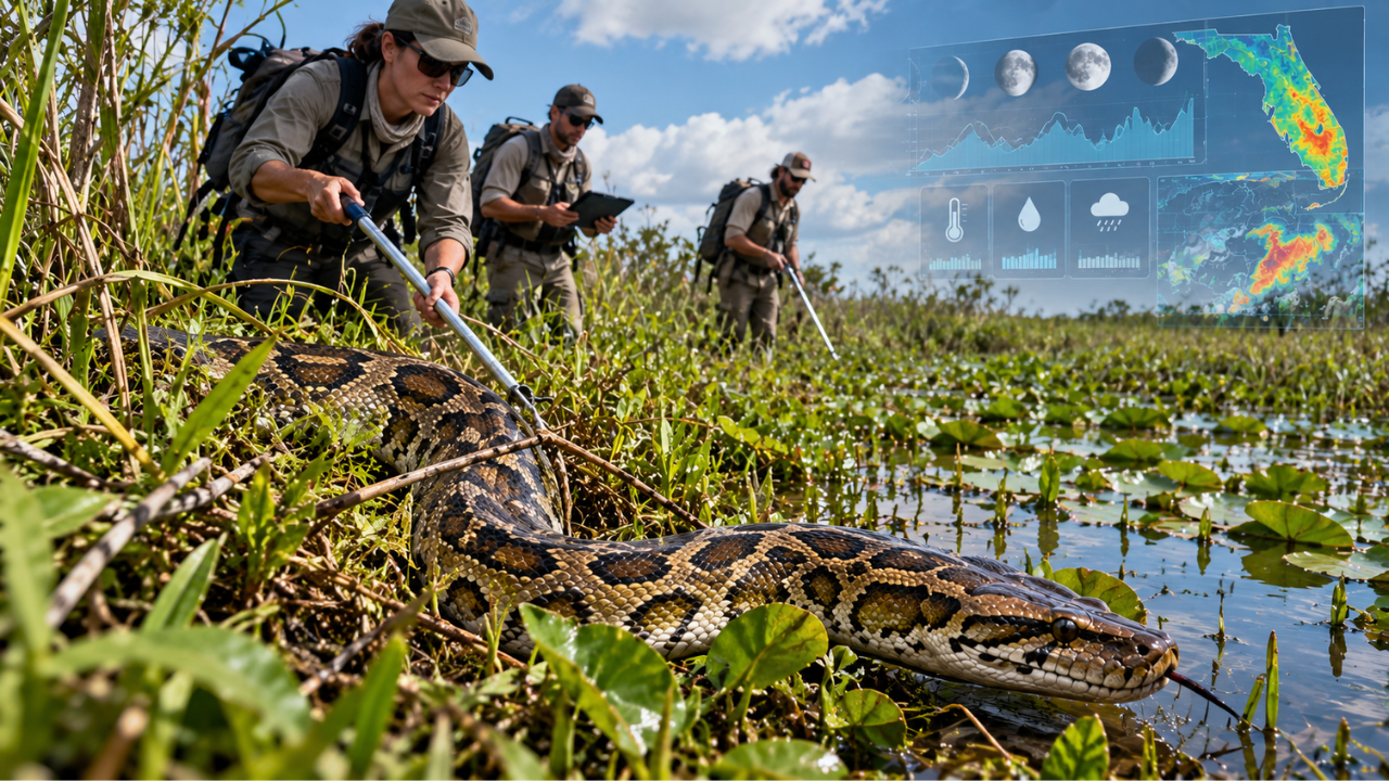 Florida scientists use AI to predict when Burmese pythons are most ...