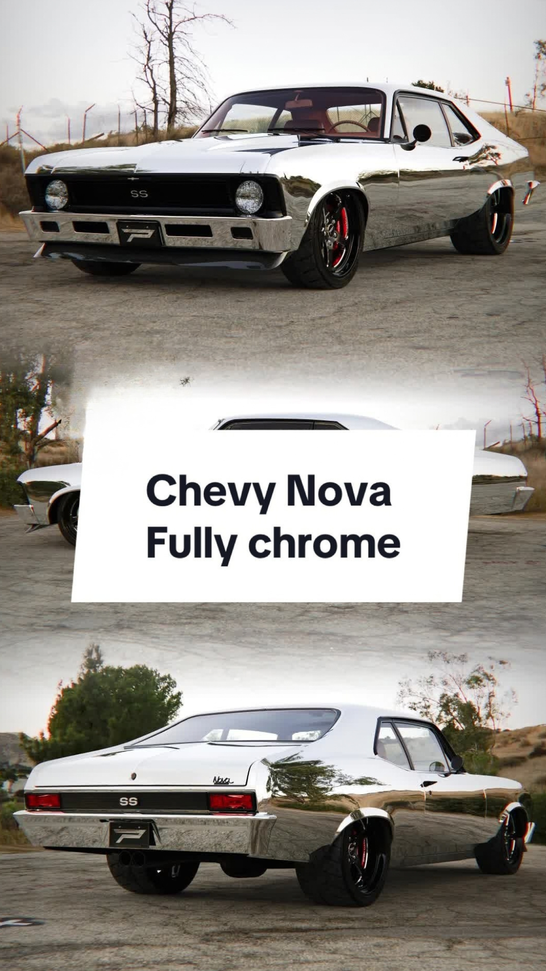 Fully chrome Chevy Nova custom concept design