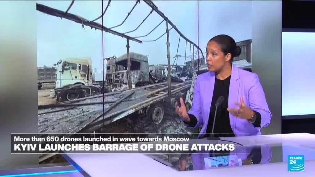 Ukrainian drones kill two, hit fuel hub in one of biggest attacks on ...