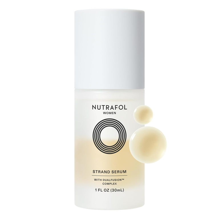 Nutrafol's strand serum claims up to 83% less breakage after 5 uses