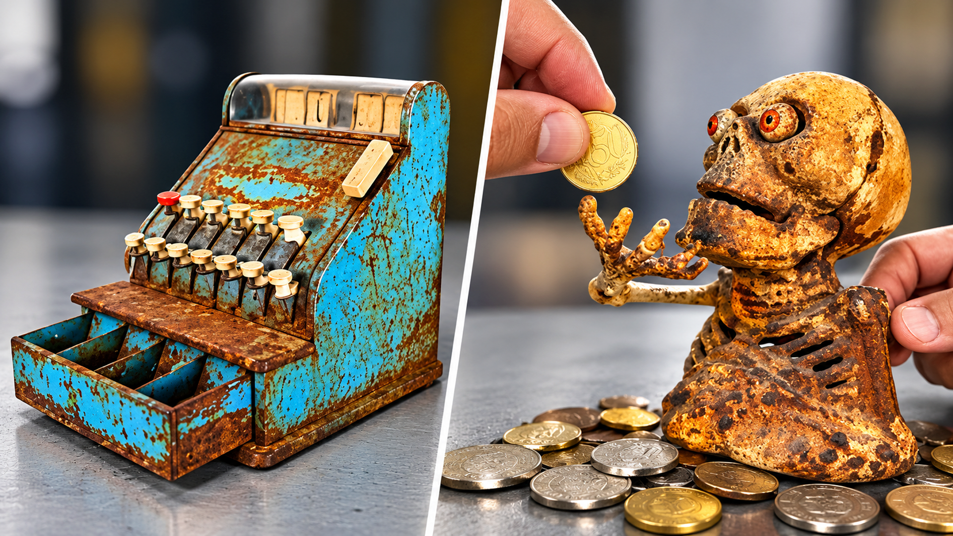 I revived a rusty French toy register