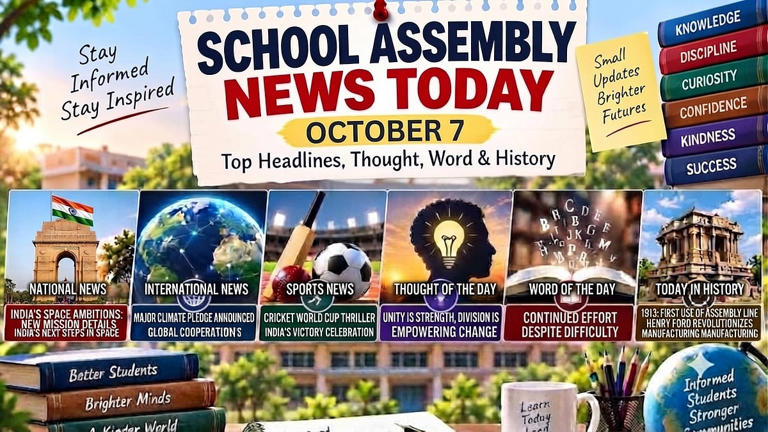 School assembly news today, October 7, 2026: Top headlines, thought ...