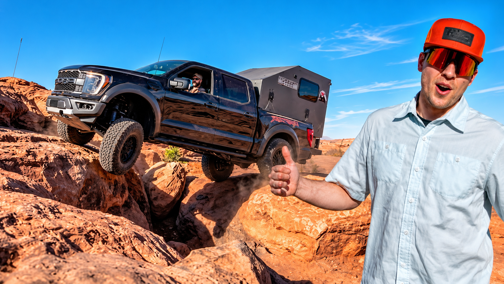 Testing a Ford Raptor camper in Moab