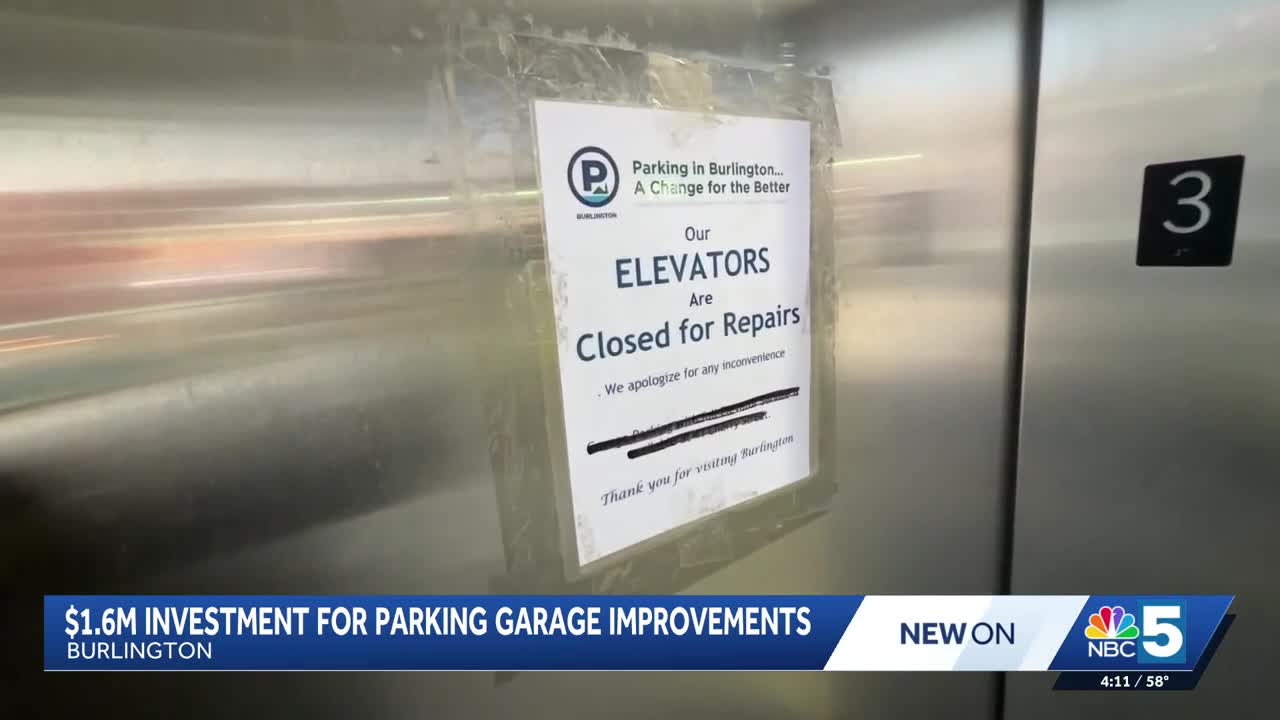 Elevator, concrete repairs underway at Burlington parking garages