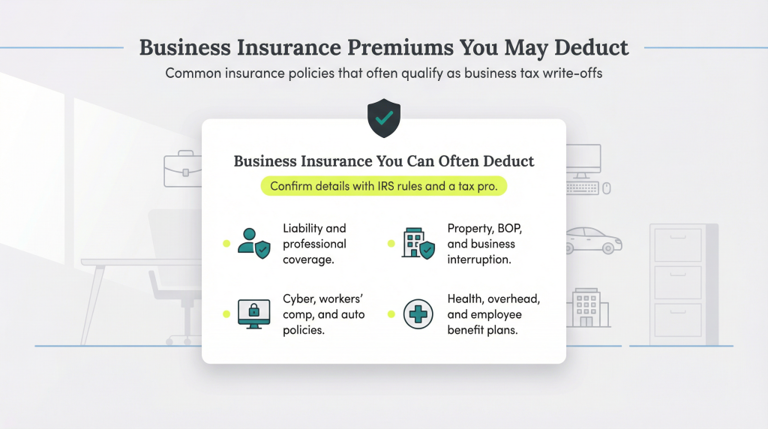 Insurance deductions and expenses for small businesses
