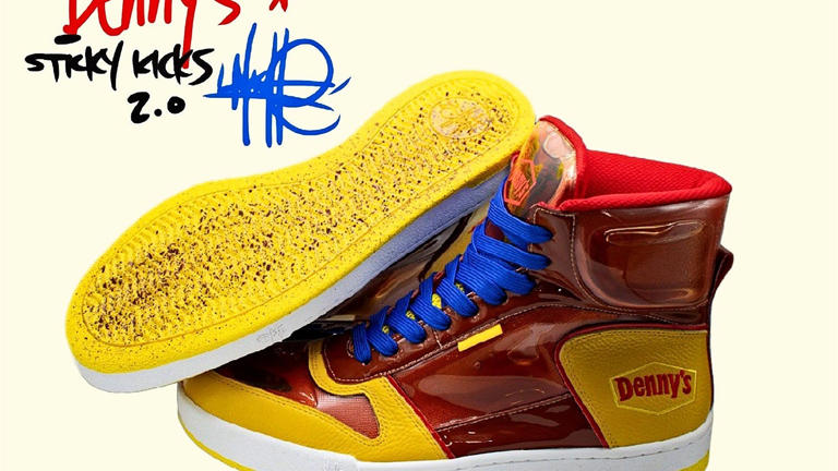 Denny's syrup sneakers return Oct. 9 with a free pancake perk