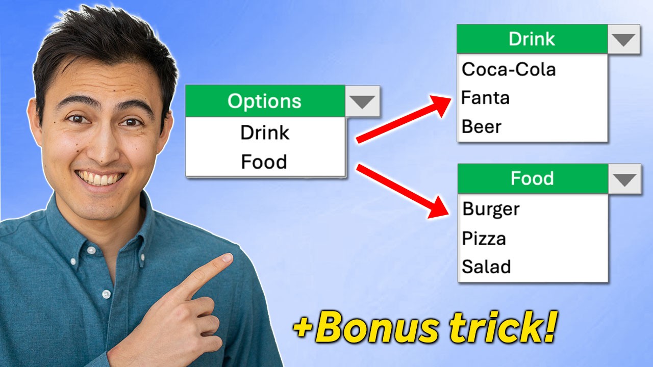 Make multiple dependent dropdown lists in Excel (easiest method)