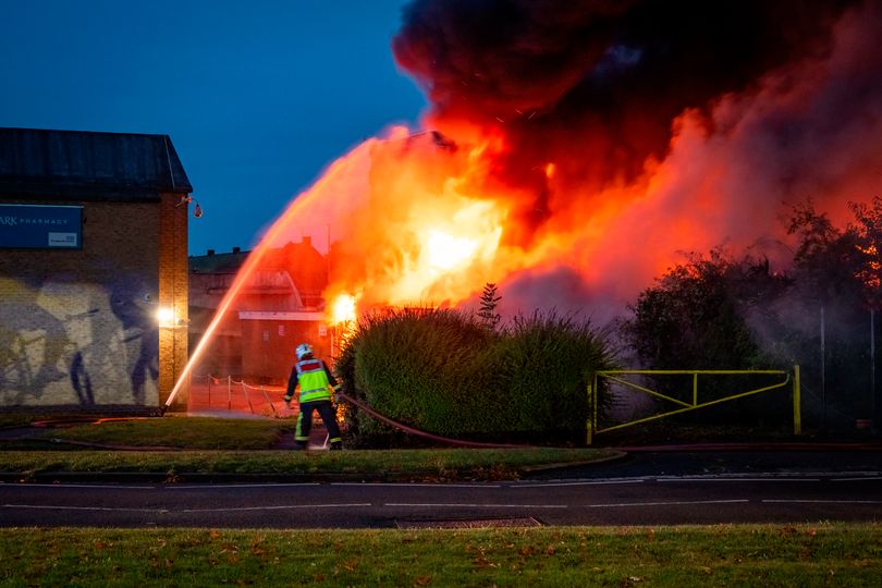 Large blaze in Billingham town centre as roads closed and residents ...