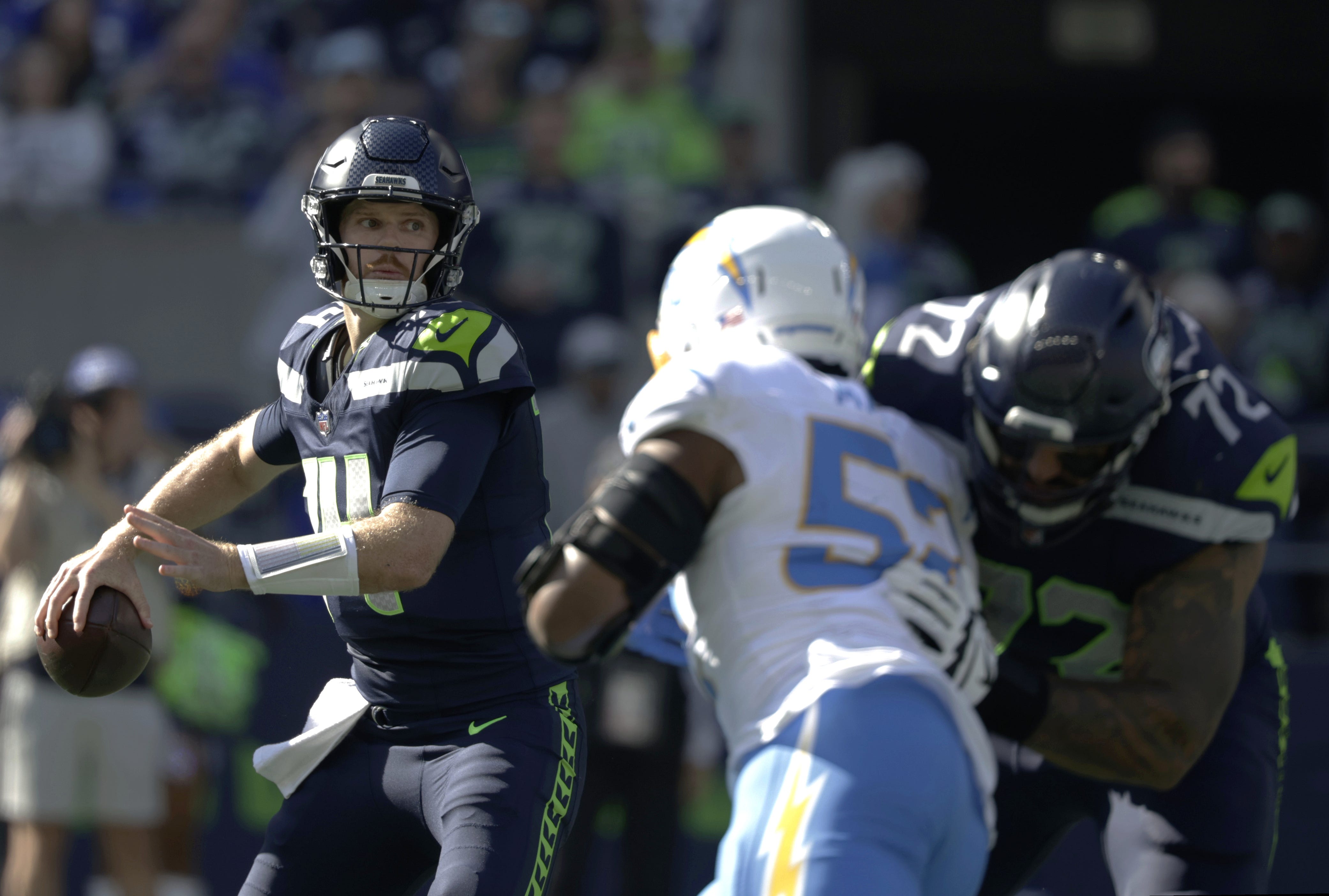 QB Sam Darnold needs to get the ball out faster for Seahawks