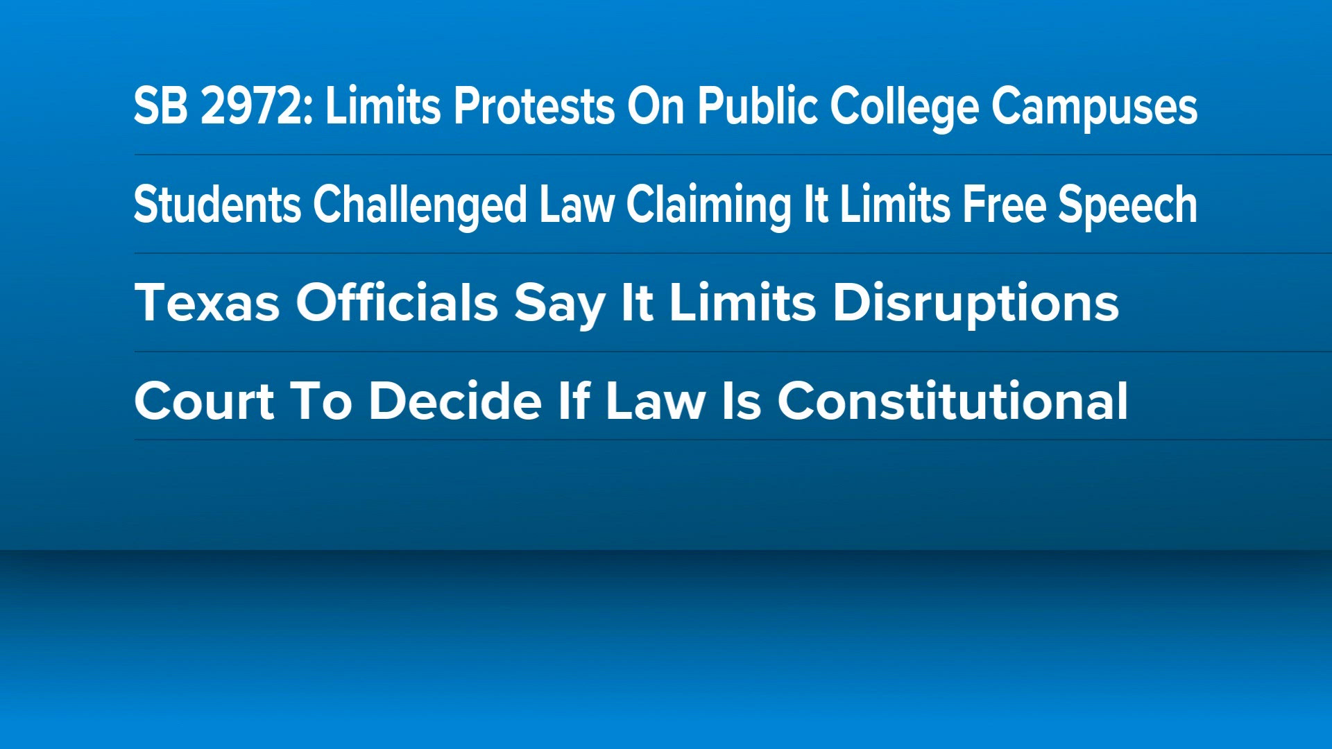 Federal appeals court weighs constitutionality of Texas college protest law