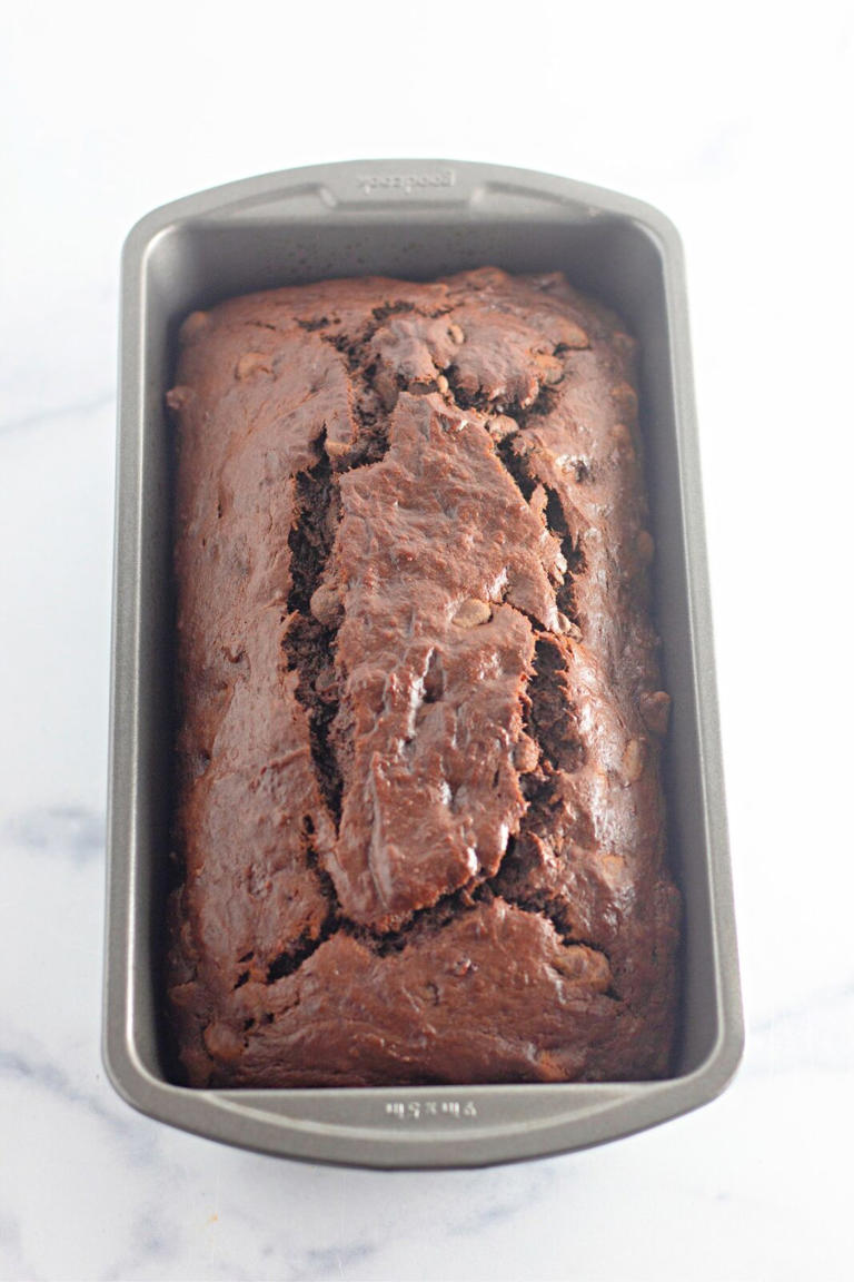 Chocolate banana bread (triple chocolate, fudge glazed)