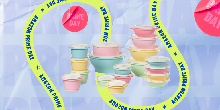 Amazon's selling colorful Tupperware set with major vintage vibes
