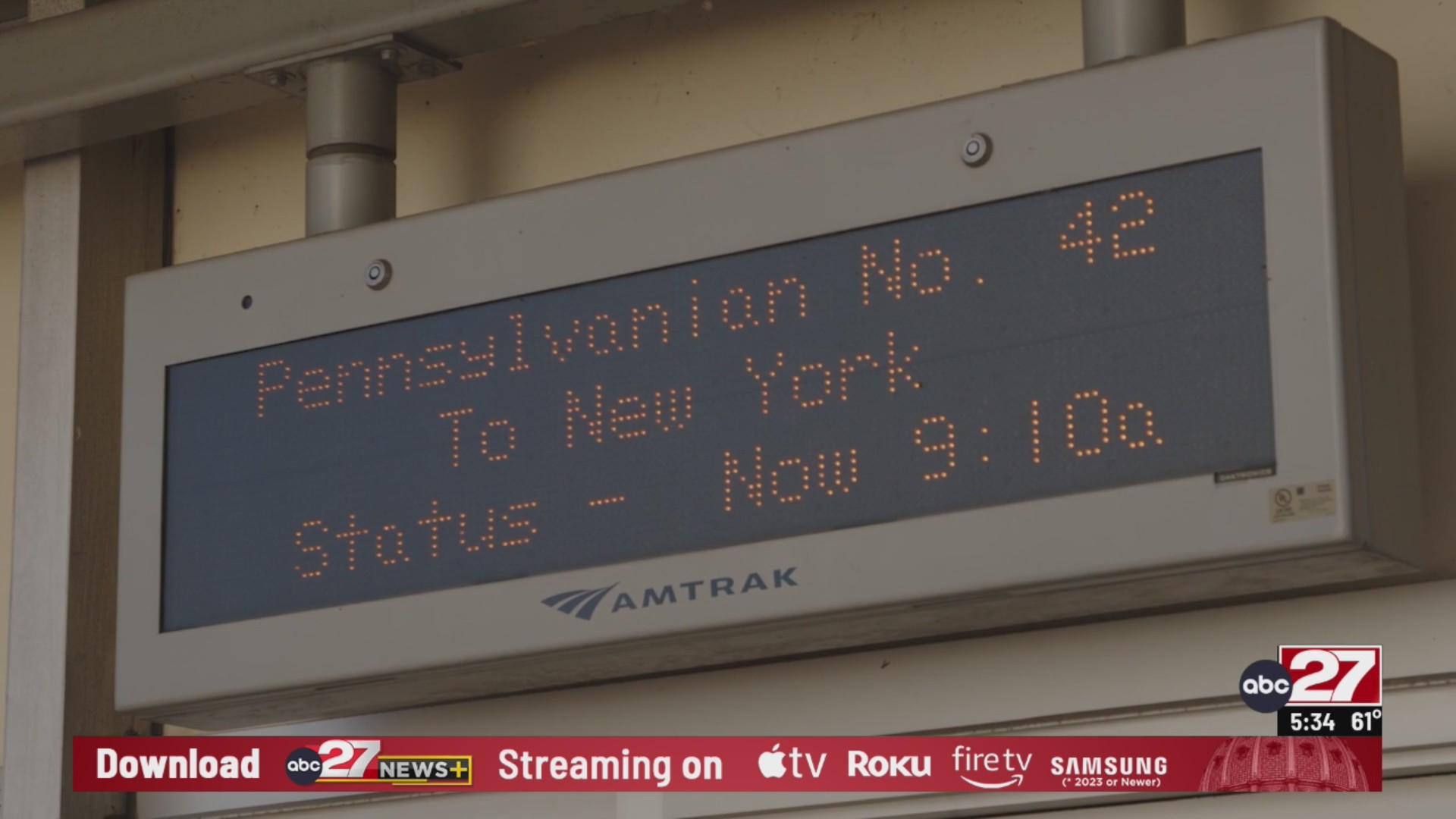Tickets set for the Pennsylvanian's second daily round-trip from Amtrak