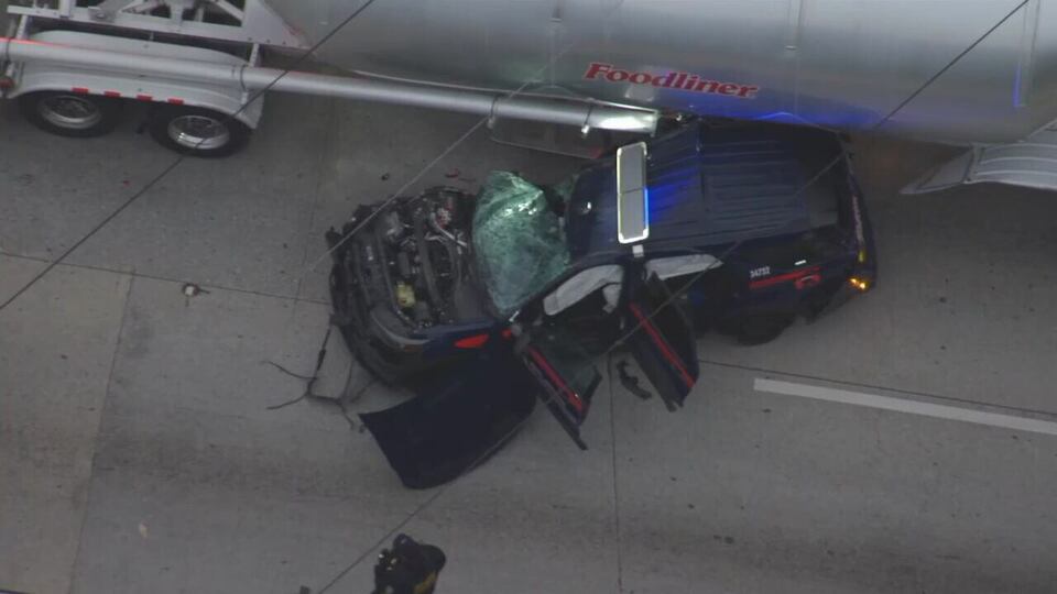 Violent robbery suspect crashes stolen Atlanta police cruiser on I-675