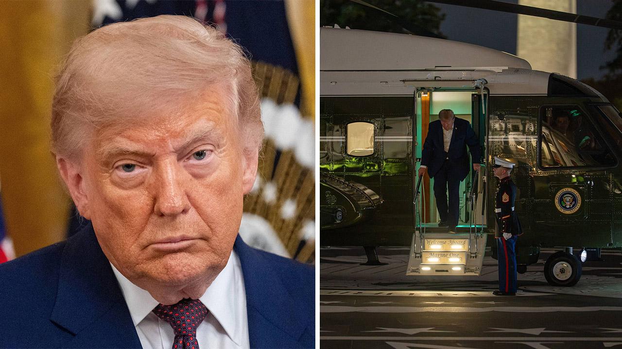 Donald Trump's winding path to Air Force One slammed by critics as ...