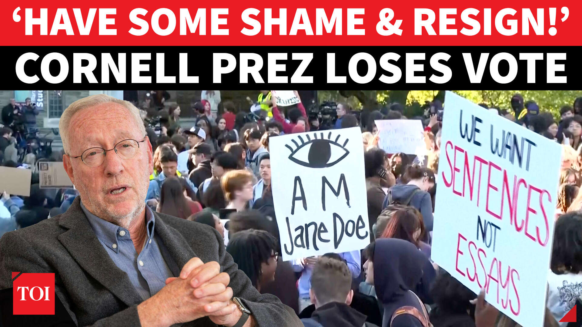 Cornell president Michael Kotlikoff faces massive 'resignation' protest ...