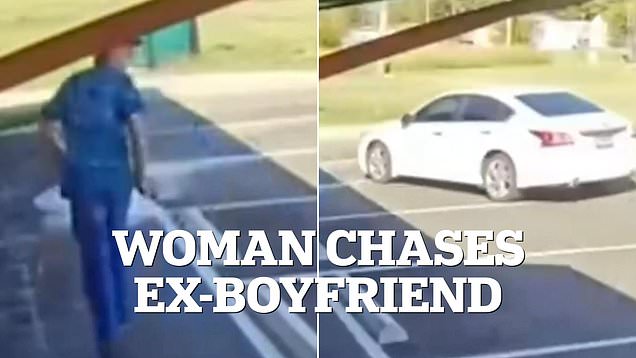 Furious Oklahoma driver tries to run over ex-boyfriend