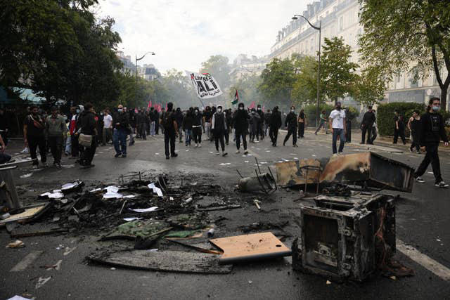 French riot police fire tear gas as more than 250,000 rally for school ...