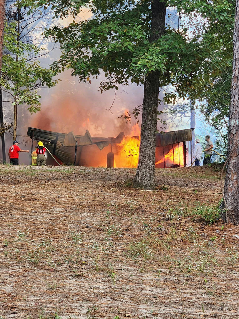 Explosions reported as house fire injures Sabine County resident