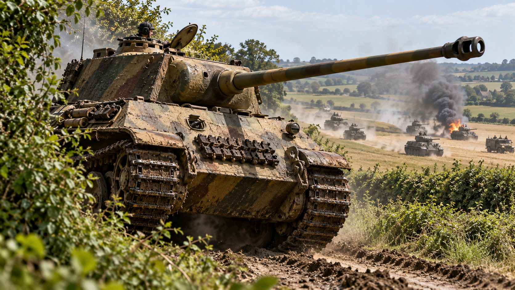How German Panthers destroyed an Allied armored column in Normandy