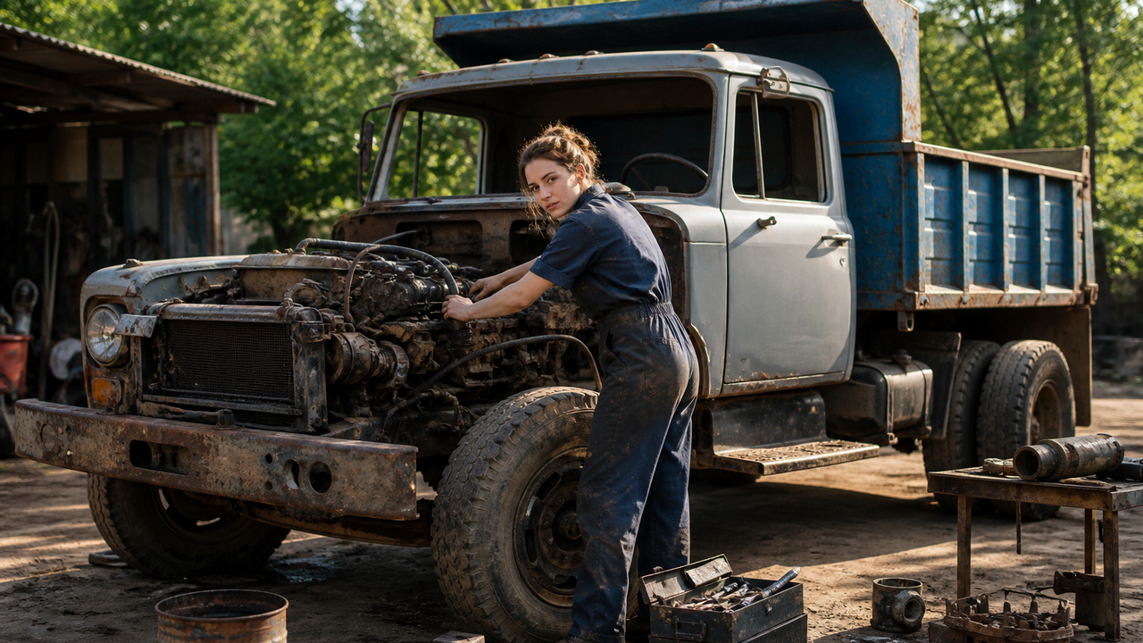 How a young mechanic revived an abandoned dump truck