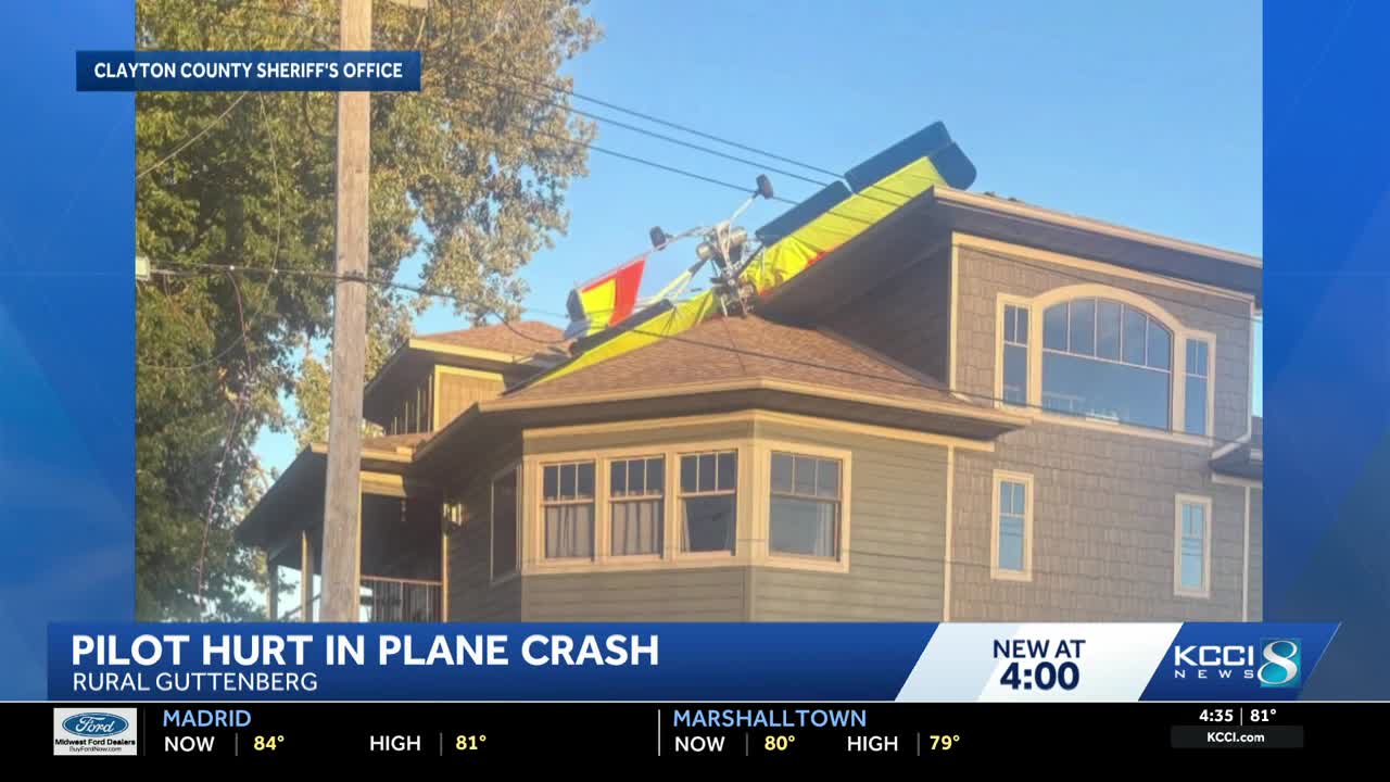 Small plane crashes into home in rural Guttenberg