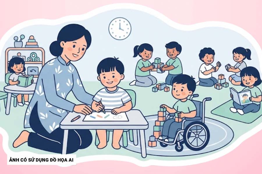 Giải đáp về tính thời gian quy đổi cho giáo viên mầm non dạy lớp có trẻ khuyết tật