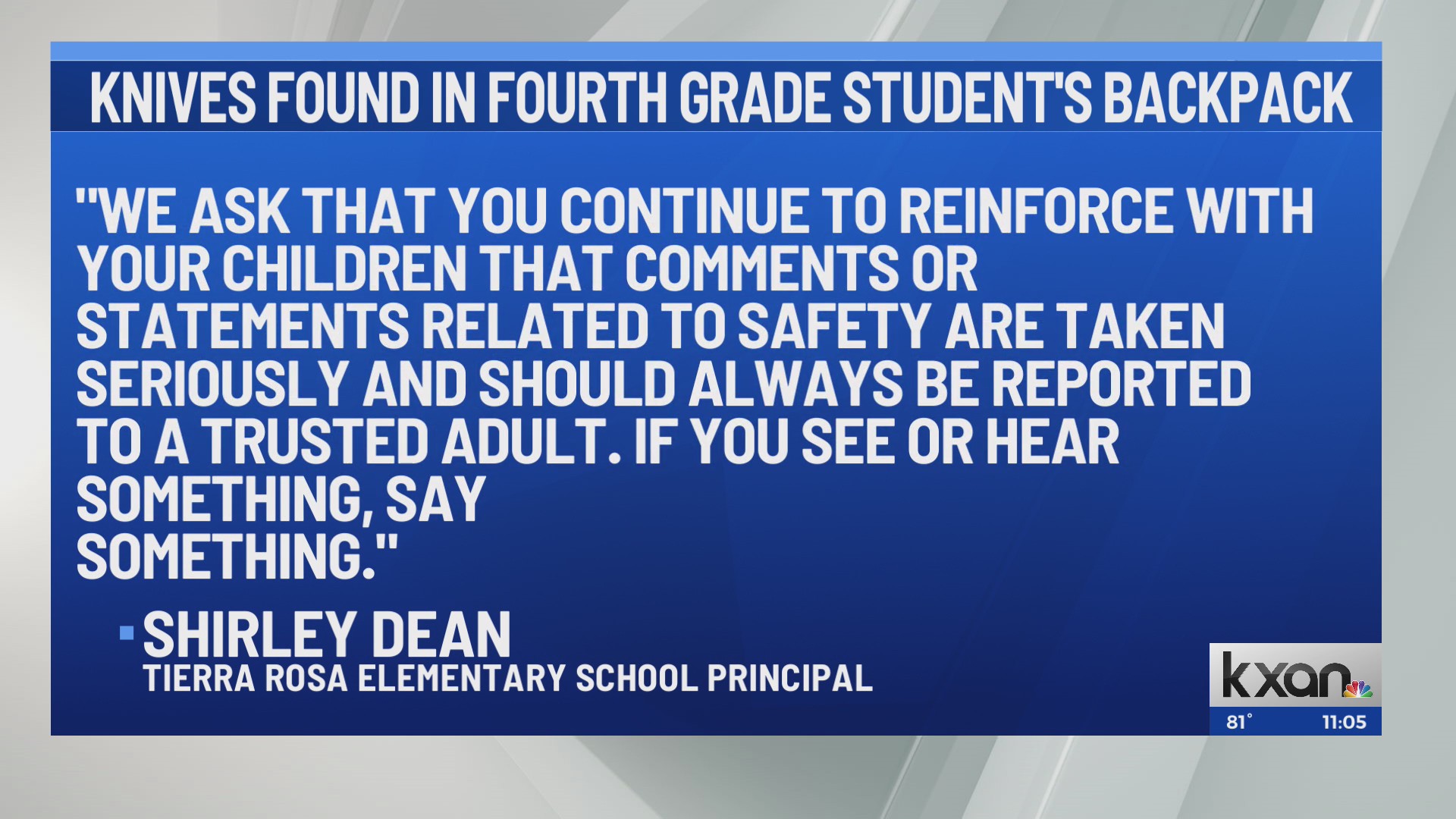 Liberty Hill ISD police investigating after 4th grader brings knives to ...