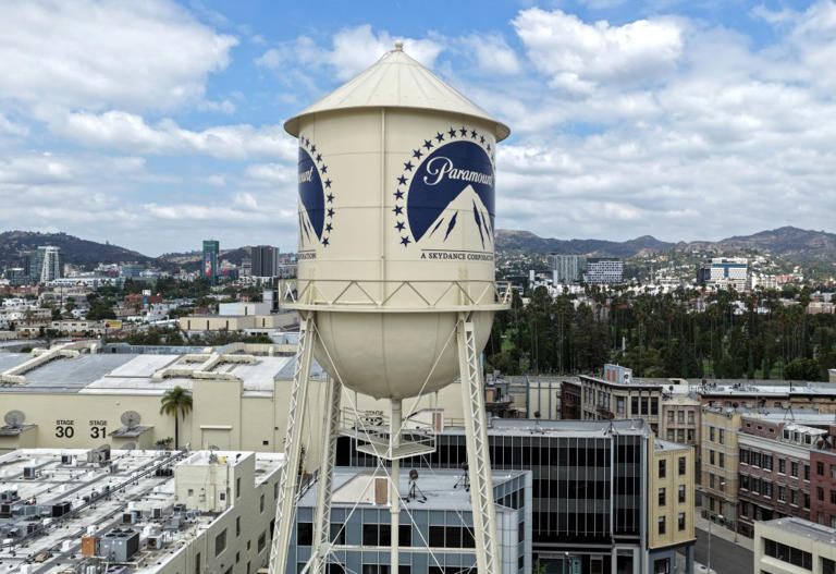 Legendary LA Warner Bros. water tower gets makeover after $81B Skydance ...