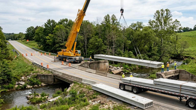 Maryland bridge project savings: Precast slabs cut work from 15 to 3 ...