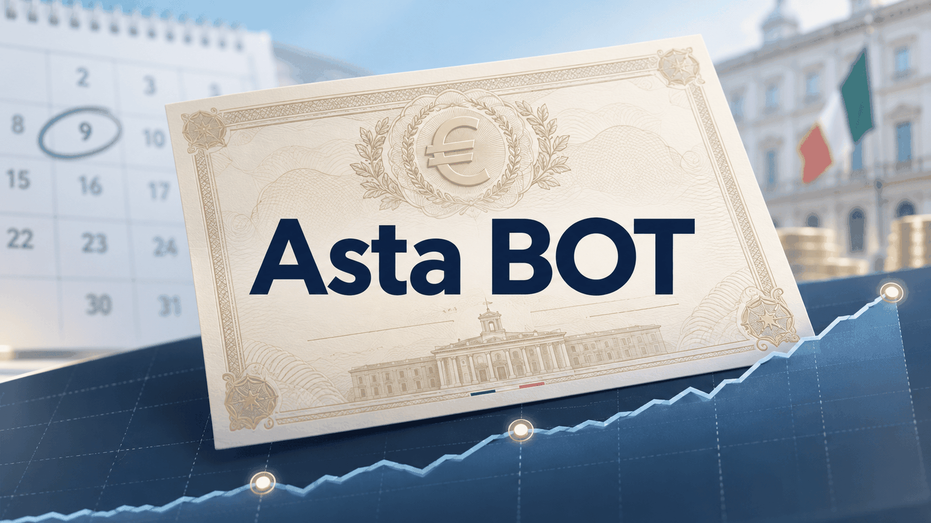 Asta BOT 9 ottobre, primo titolo annuale dopo il rialzo dei tassi BCE