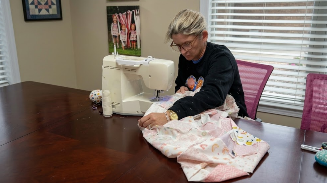 How this patchwork quilt comes together step by step