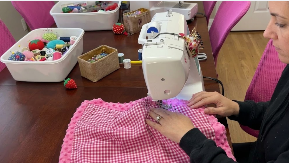 Easy sewing steps for a baby doll sleeping bag