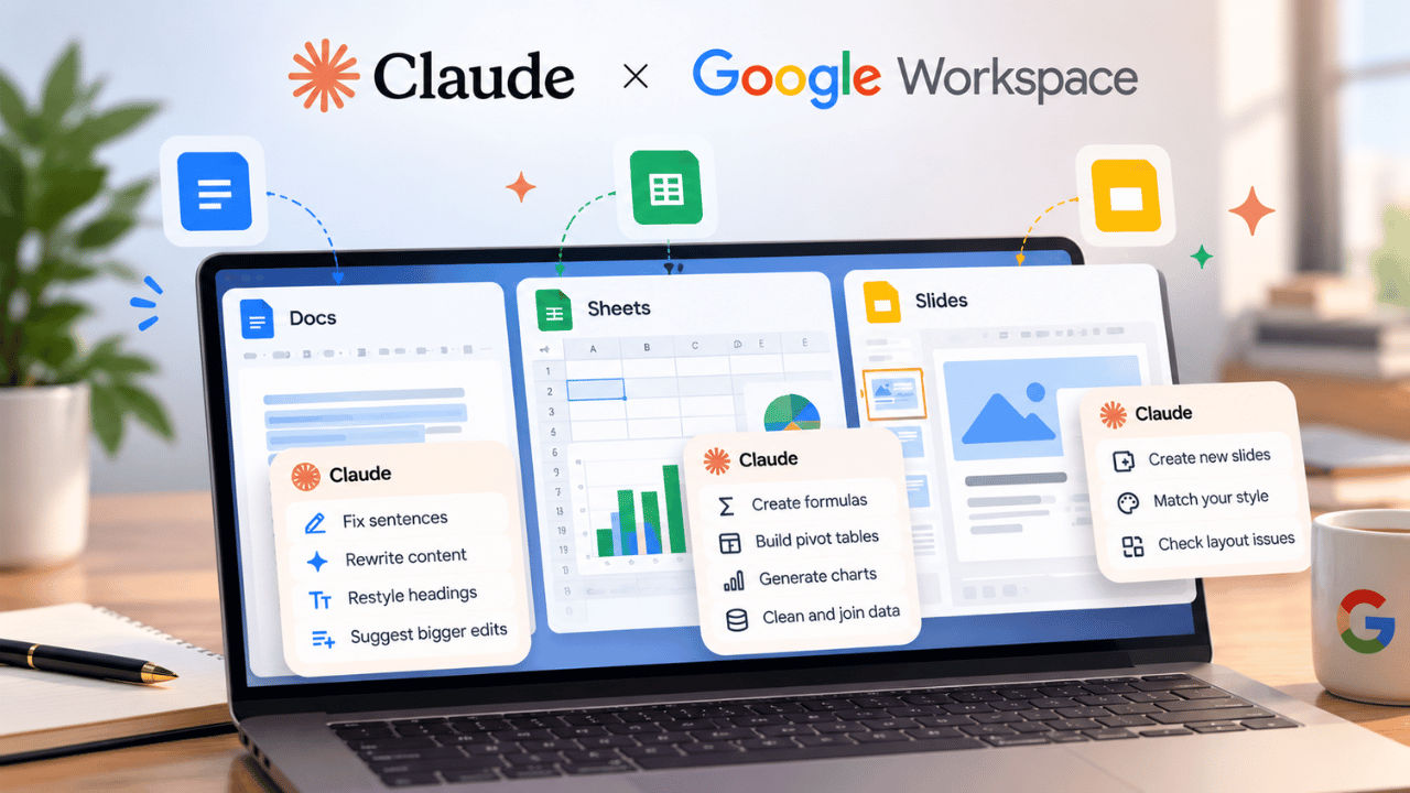 Claude can now edit Google Docs, create Sheets formulas and build ...
