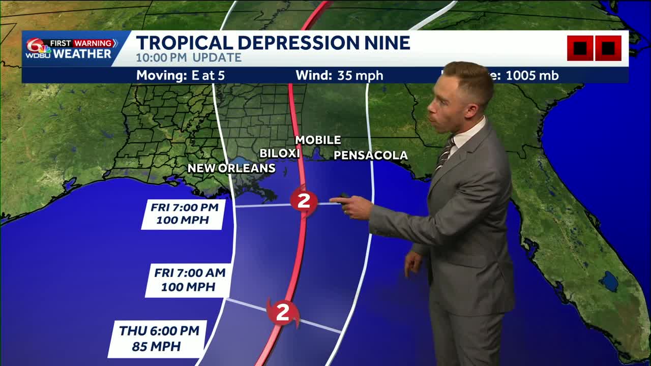 Tropical Depression Nine likely to intensify. Impacts likely along the ...