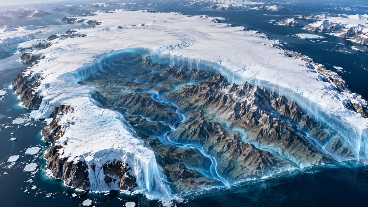 Satellites map 1,943 valleys and a buried mountain range beneath ...