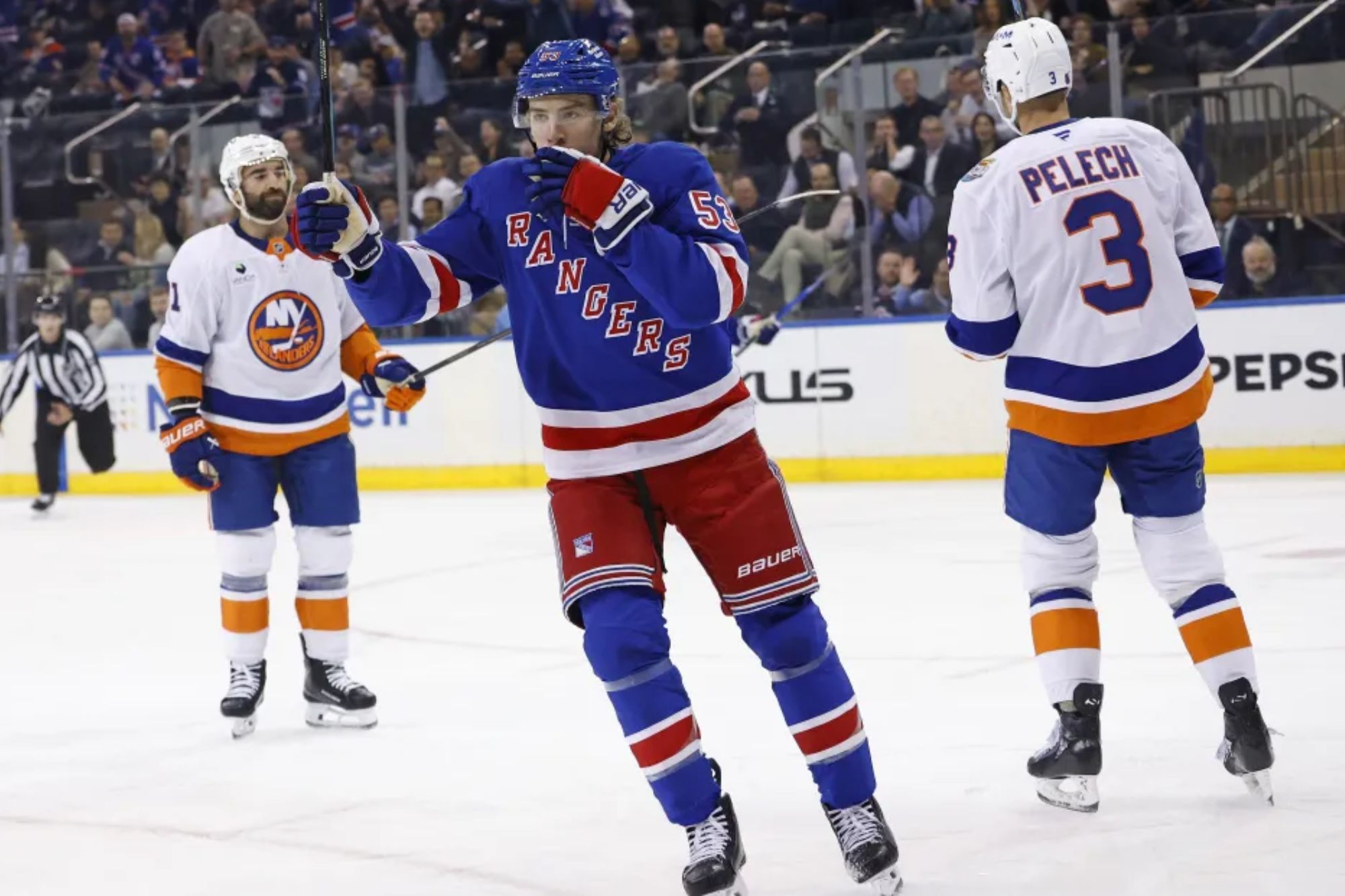 Rangers recall rookie who had 'fun' time on fourth line in NHL debut
