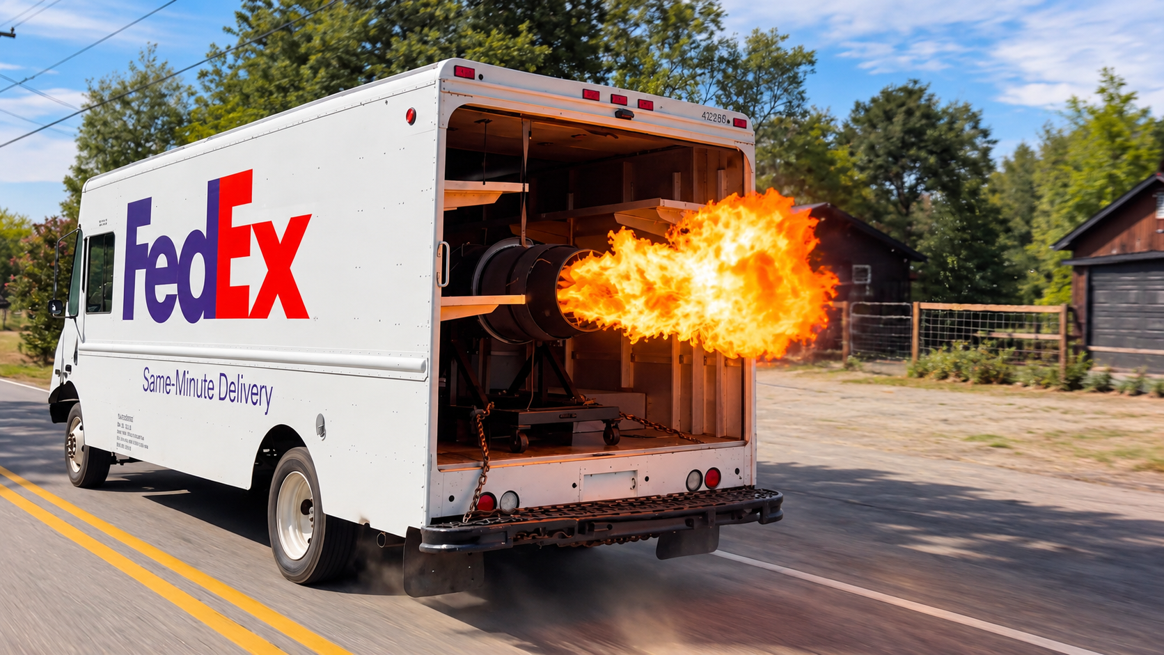 They put a 3,000-HP jet engine in a FedEx truck - then tried delivering ...