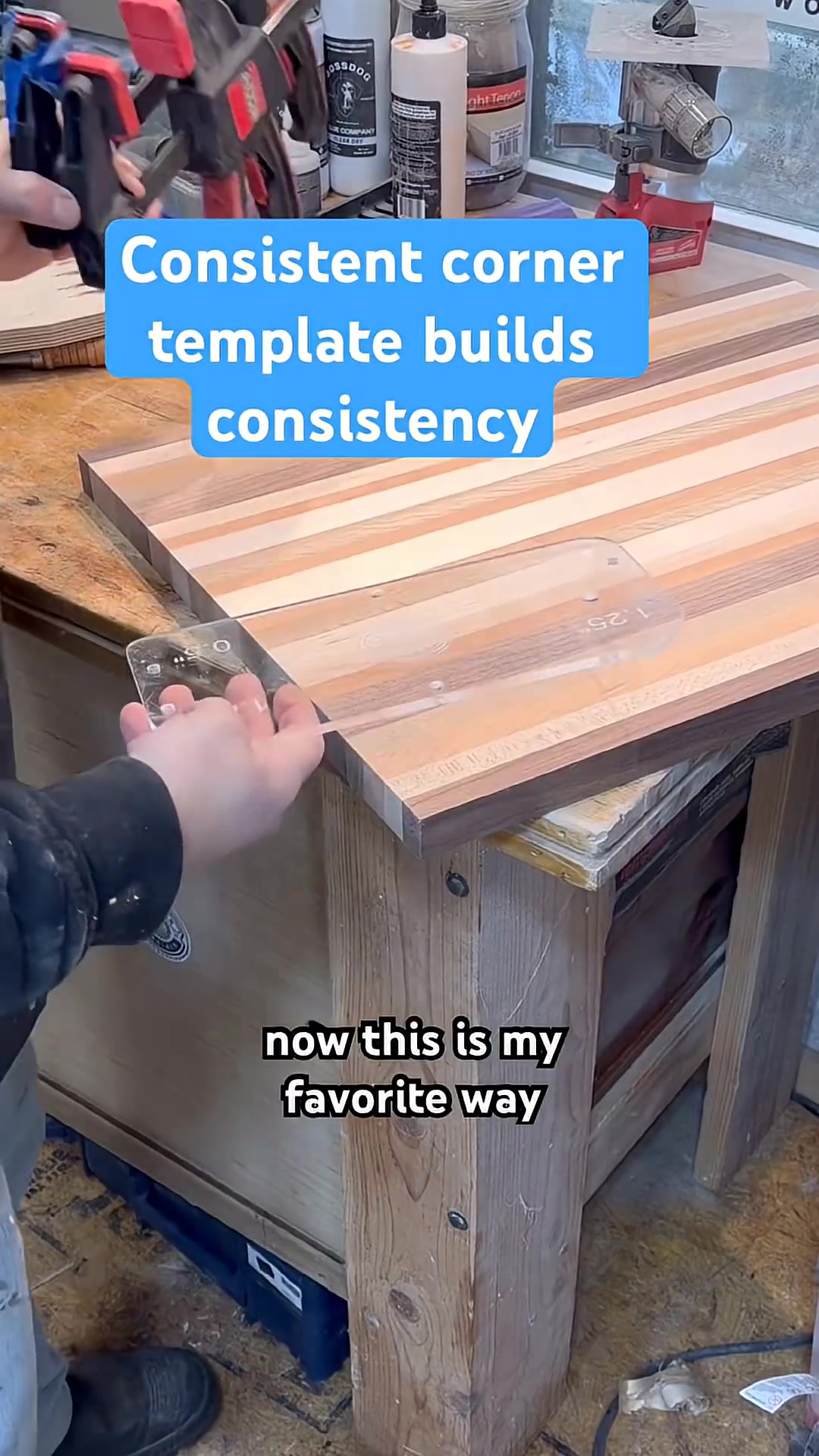 My consistent corner template for rounding table corners #workshop # ...