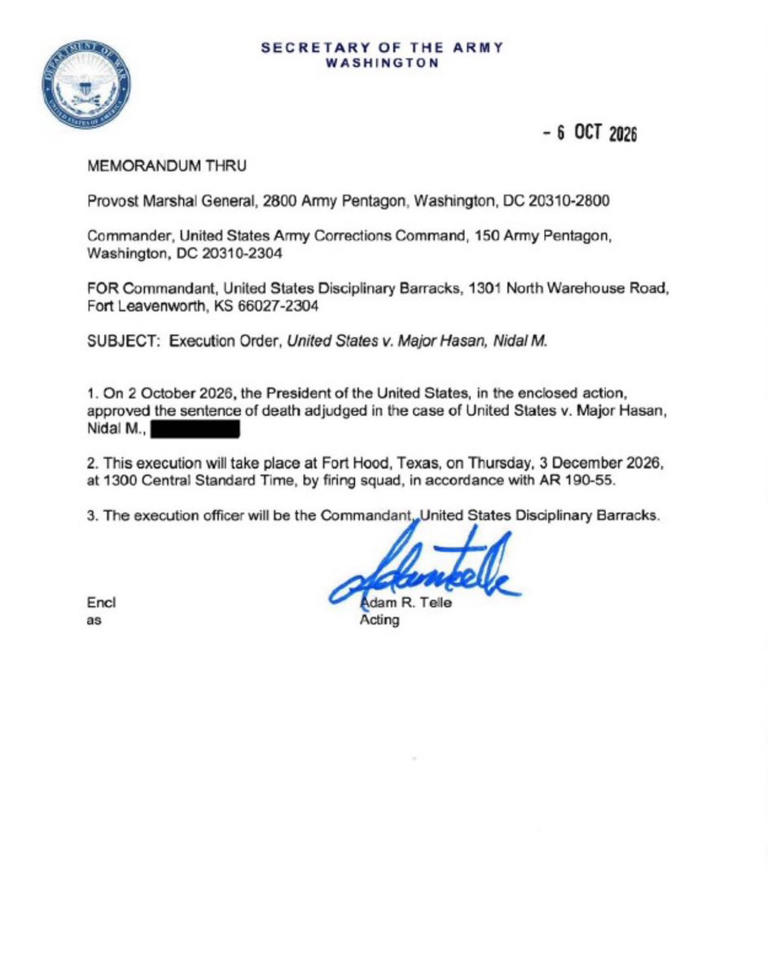 Fort Hood killer Nidal Hasan will be executed by firing squad at same ...