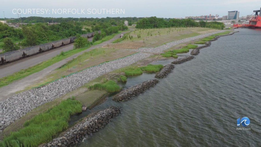 Norfolk Southern completes 9-acre living shoreline restoration on ...