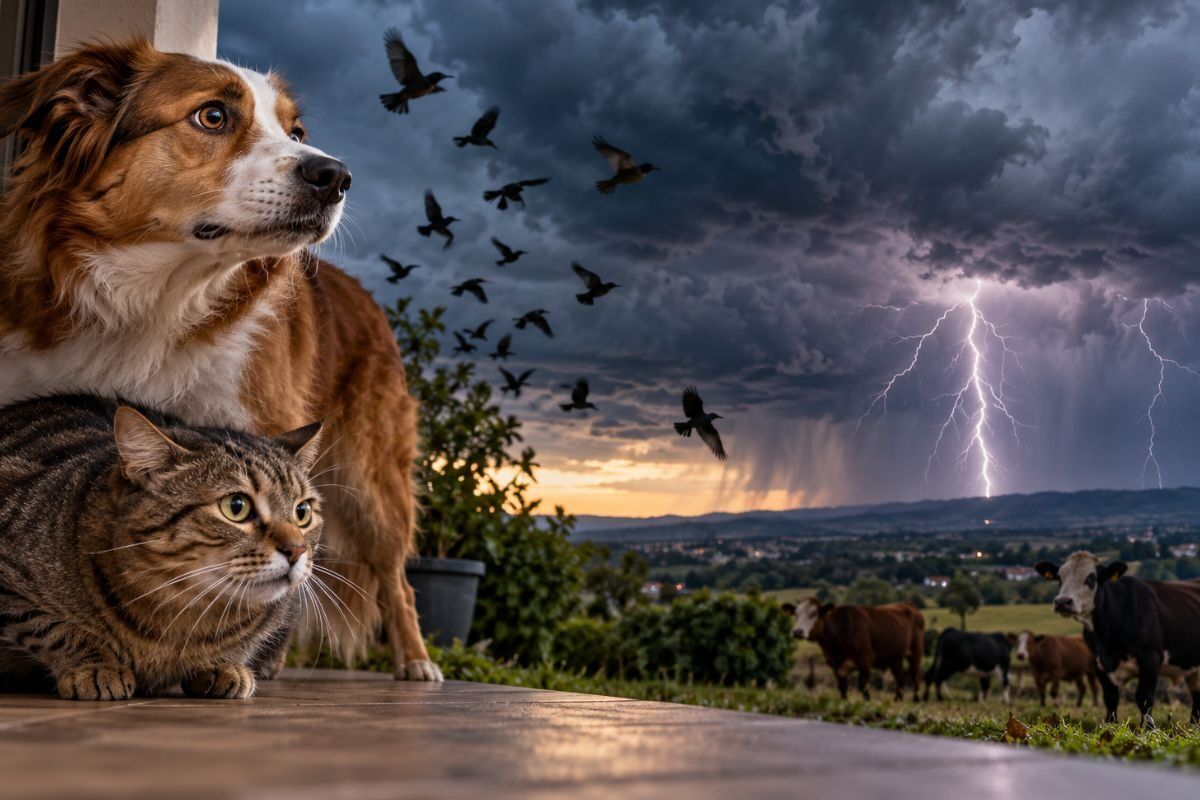 Can animals sense a thunderstorm before humans do?