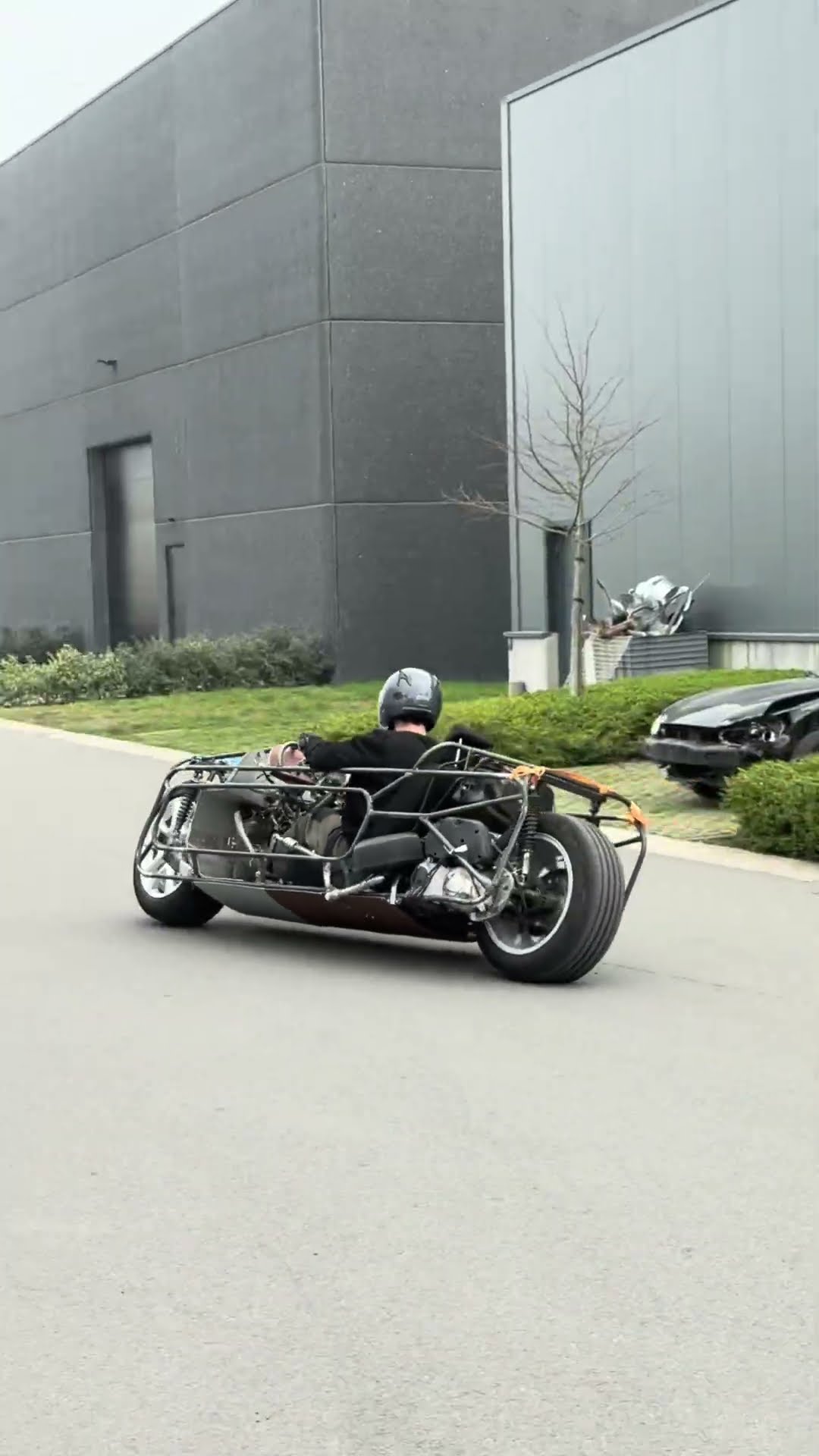 Testing my homemade two-wheel monster #custom #viral