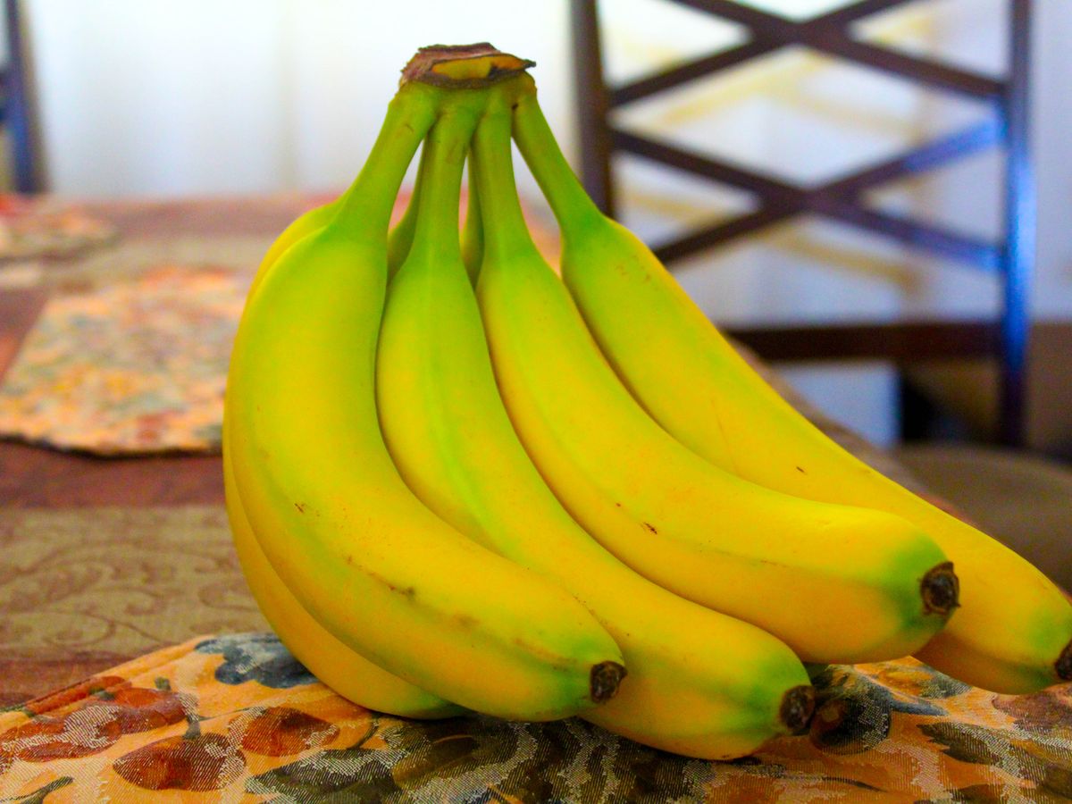 Bananas stay fresh two weeks longer without becoming bruised if wrapped ...