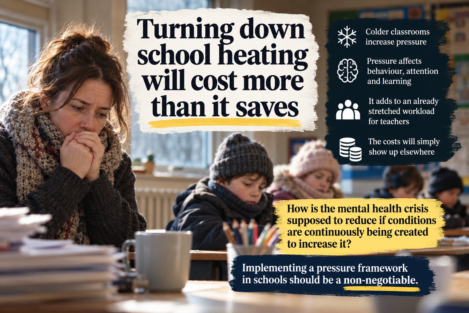 Turning down school heating will cost more than it saves