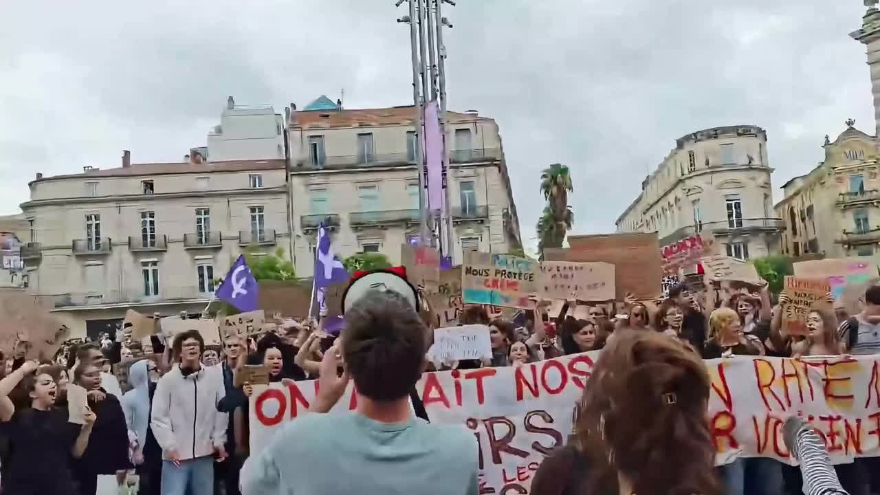 Thousands join education protest in Montpellier, France
