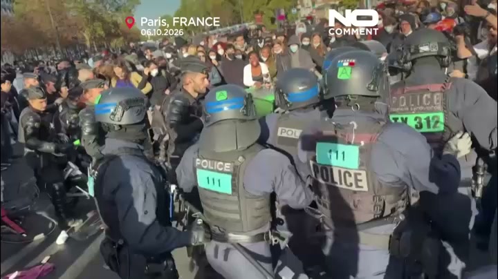 Paris police clash with protesters over school conditions