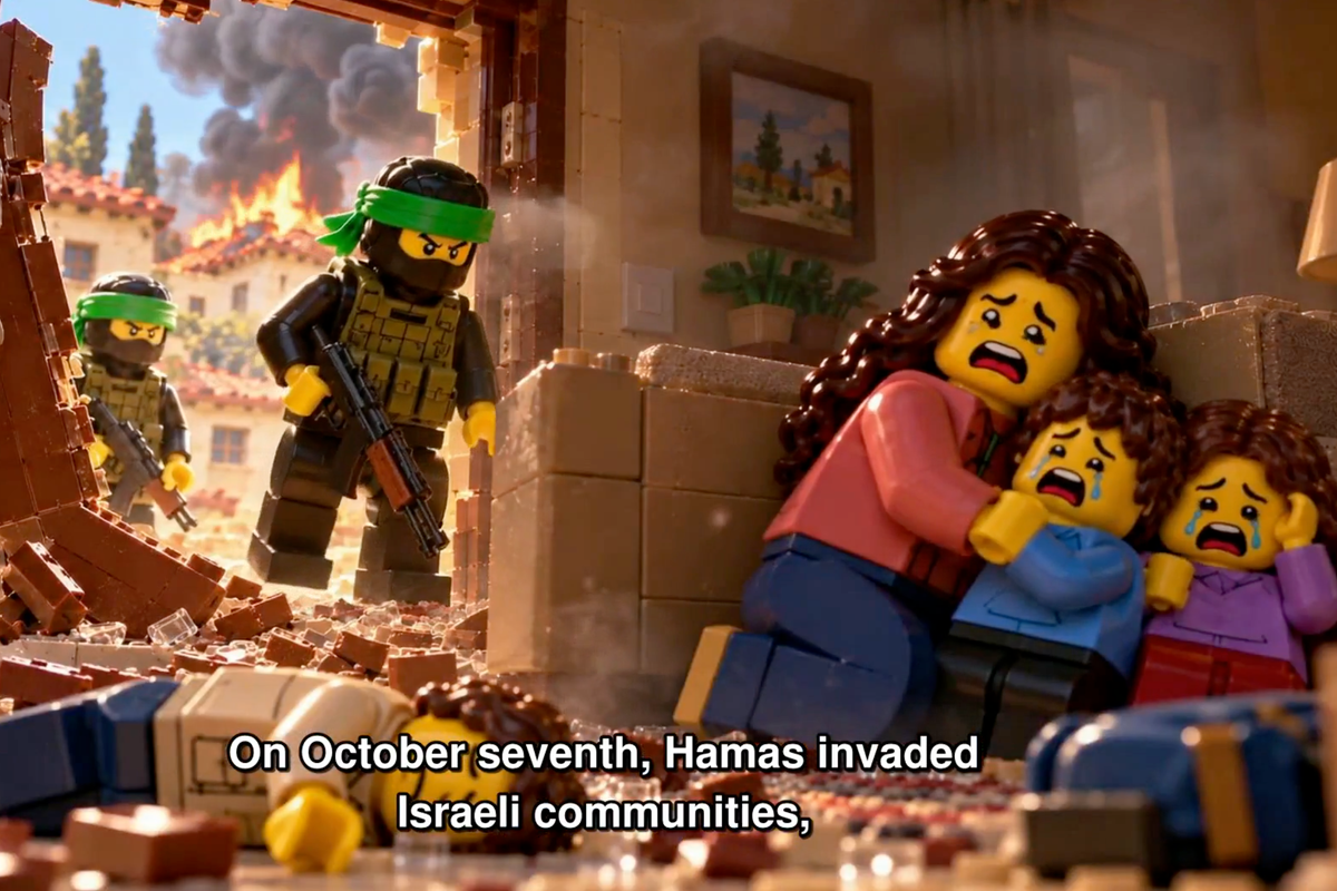Netanyahu posts October 7 anniversary AI Lego video